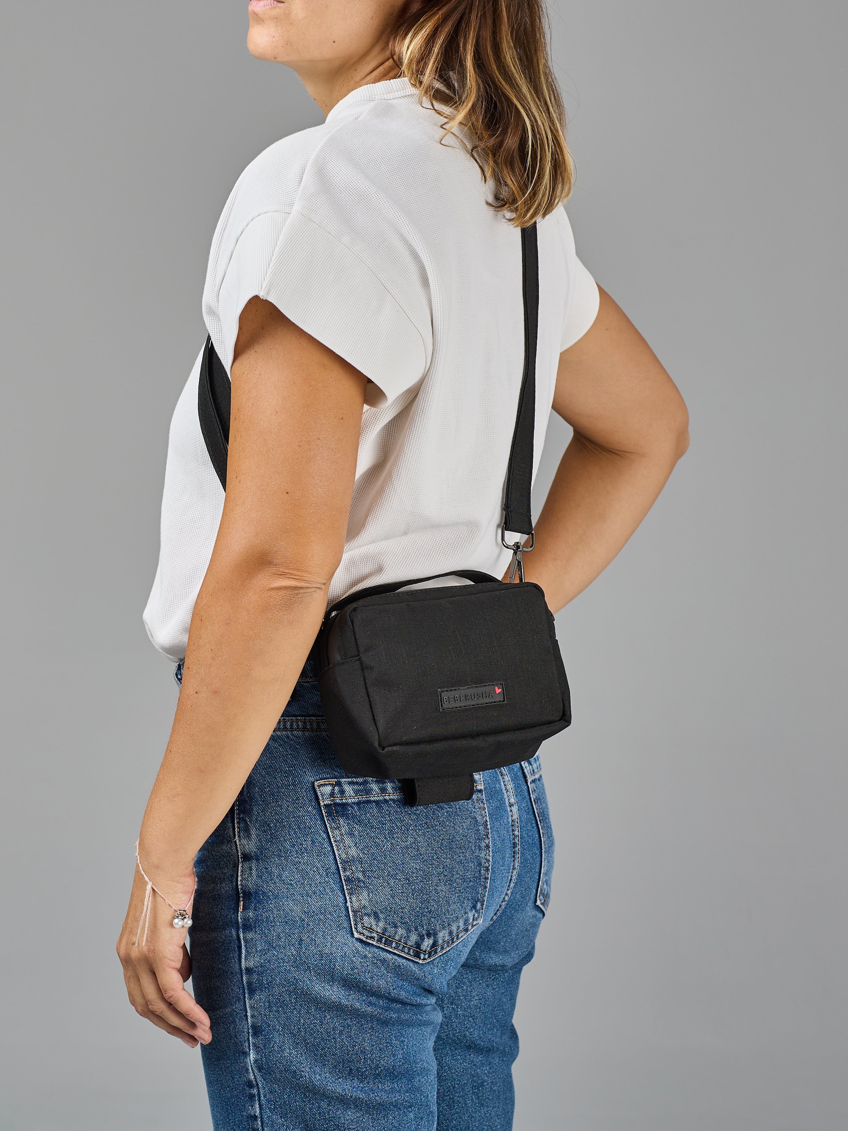 Black Cordura Crossbody Bag